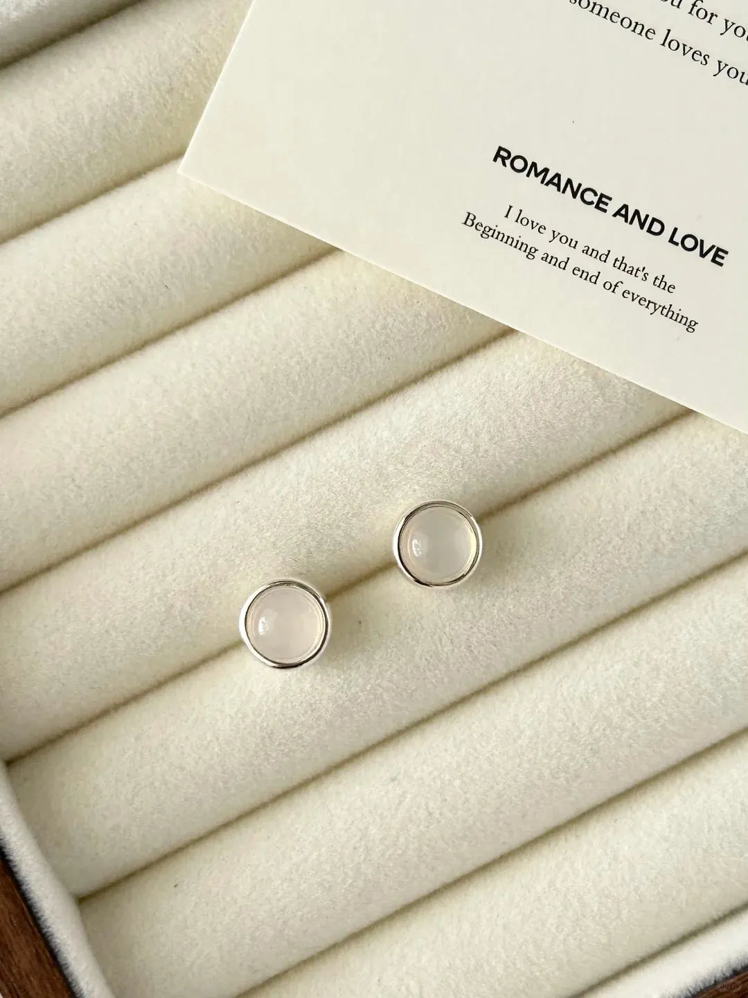 Moonstone minimalist earrings