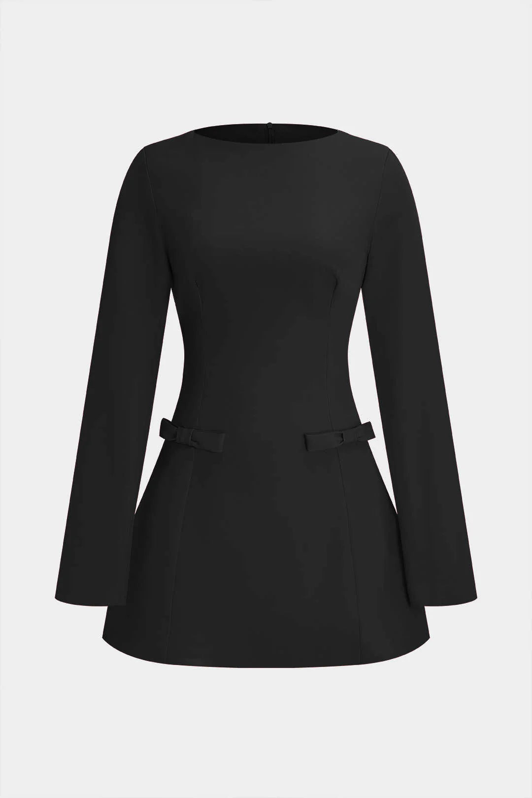 Bow Long Sleeve Mini Dress